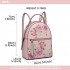 LG1866F-MISS LULU STYLISH LADIES RUCKSACK LEATHER PRINTED BACKPACK PINK